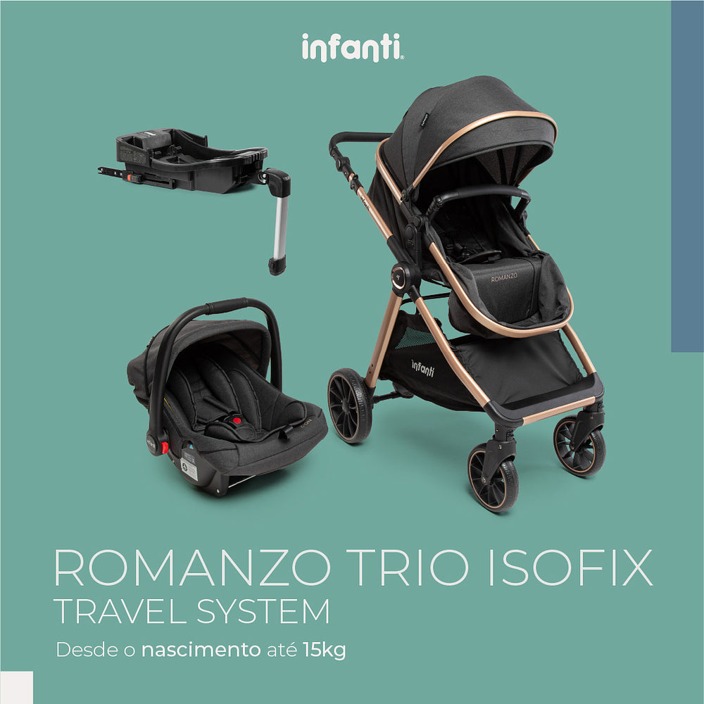 Travel System Romanzo Trio Isofix | Segurança e conforto premium